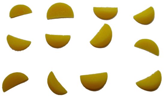 Dollhouse Set of 12 Peach Slices 1:12 Scale Miniature Food Kitchen Fruit Snack - MiniatureCrush