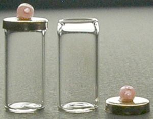 Dollhouse Set of 2 Empty Glass Medicine Jars 1:12 Scale Miniature Decor - MiniatureCrush