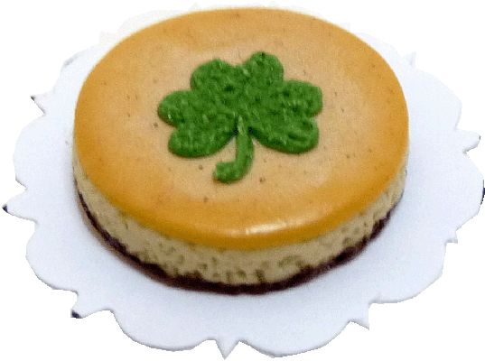 Dollhouse Shamrock Cheesecake 1:12 Scale Miniature Dessert Food Bakery - MiniatureCrush