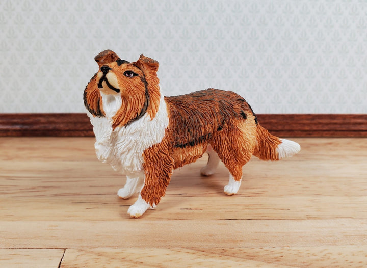 Dollhouse Sheltie Shetland Sheepdog Standing1:12 Scale Miniature Animal Pet