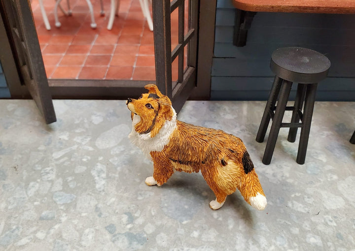 Dollhouse Sheltie Shetland Sheepdog Standing1:12 Scale Miniature Animal Pet - Miniature Crush