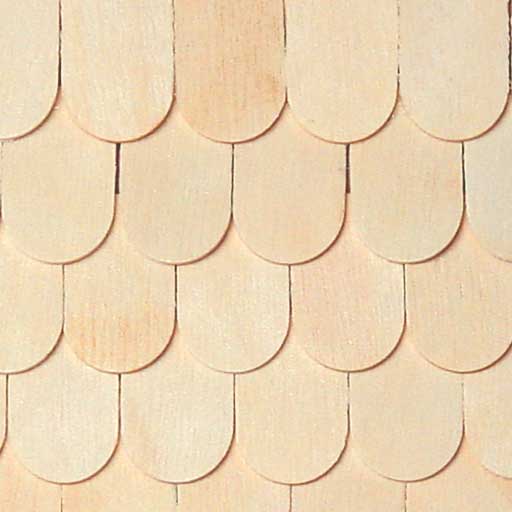 Dollhouse Shingles Fishscale 100 Pieces Light Wood 1:12 Scale Houseworks 7005 - MiniatureCrush
