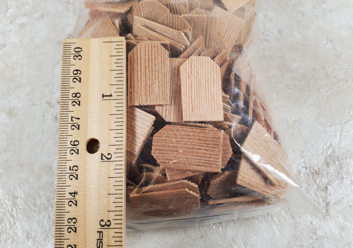 Dollhouse Shingles Small Bag Cedar Wood Square 250 pieces Alessio Miniatures - MiniatureCrush