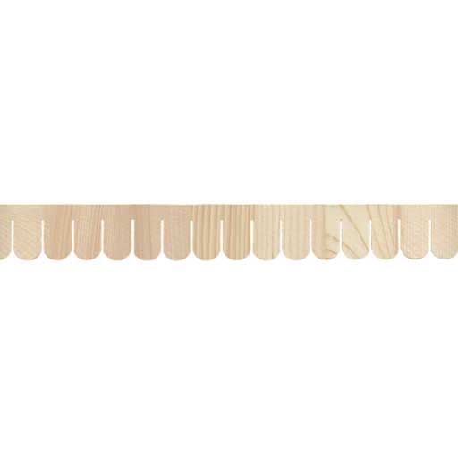 Dollhouse Shingles Wood Strips Fishscale 12 pieces 12" long 1:12 Scale Miniature - MiniatureCrush