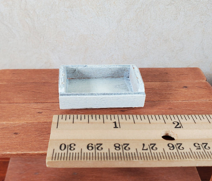 Dollhouse Short Whitewashed Wood Produce Crate 1:12 Scale Dollhouse Miniature - MiniatureCrush