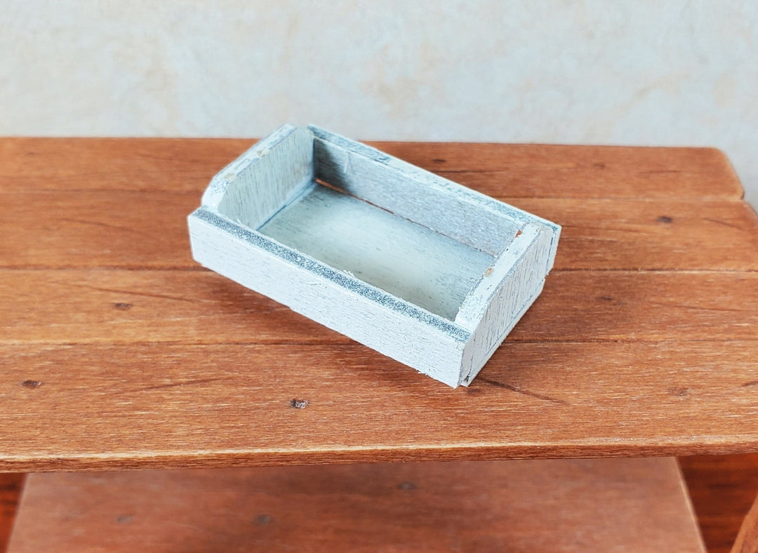 Dollhouse Short Whitewashed Wood Produce Crate 1:12 Scale Dollhouse Miniature - MiniatureCrush