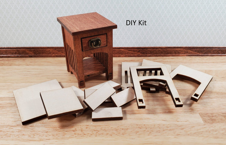 Dollhouse Side Table KIT Mission Prairie Style 1:12 Scale Miniature Furniture - Miniature Crush