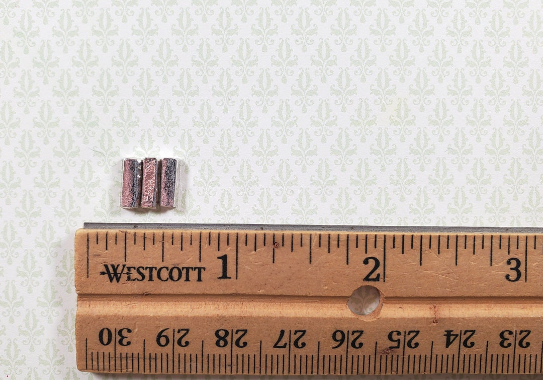 Dollhouse Silver Bullion Bars Set of 3 1:12 Scale Miniature - MiniatureCrush