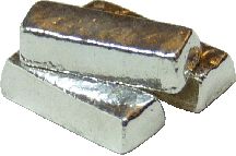 Dollhouse Silver Bullion Bars Set of 3 1:12 Scale Miniature - MiniatureCrush