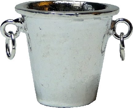 Dollhouse Silver Champagne Bucket 1:12 Scale Miniature Kitchen - MiniatureCrush