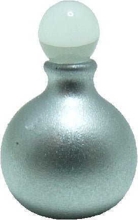 Dollhouse Silver Jar with Glass Stopper 1:12 Scale Miniature Decoration - MiniatureCrush