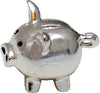 Dollhouse Silver Metal Piggy Bank 1:12 Scale Miniature