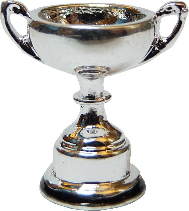 Dollhouse Silver Metal Trophy Cup 1:12 Scale Miniature - MiniatureCrush