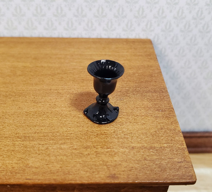 Dollhouse Small Black Wine Glass 1:12 Miniature Kitchen Halloween Decor - MiniatureCrush