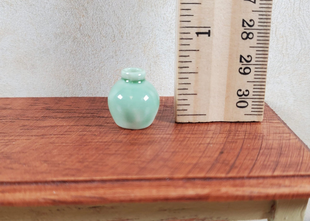 Dollhouse Small Ceramic Vase or Jug Green1:12 Scale Miniature - MiniatureCrush