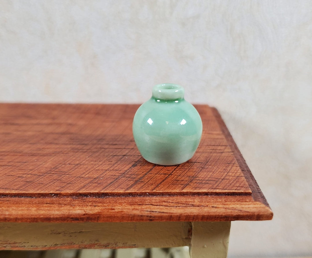 Dollhouse Small Ceramic Vase or Jug Green1:12 Scale Miniature - MiniatureCrush