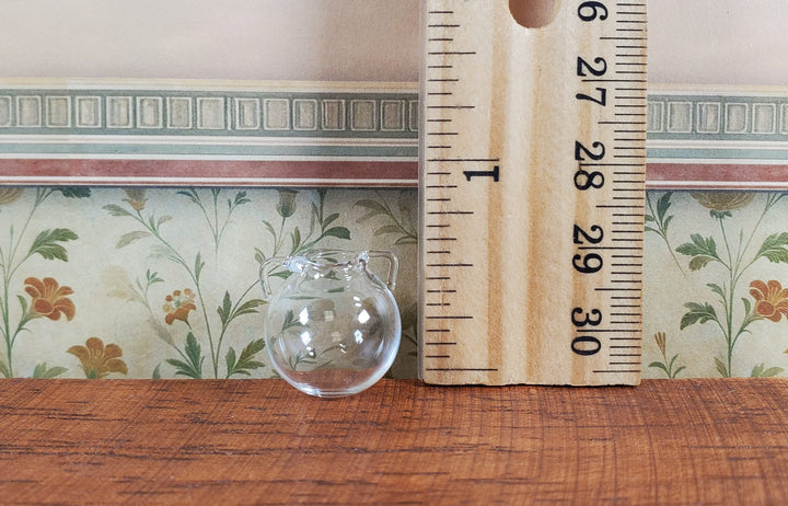 Dollhouse Small Clear Glass Urn Vase with Handles 1:12 Scale Miniature Kitchen - MiniatureCrush