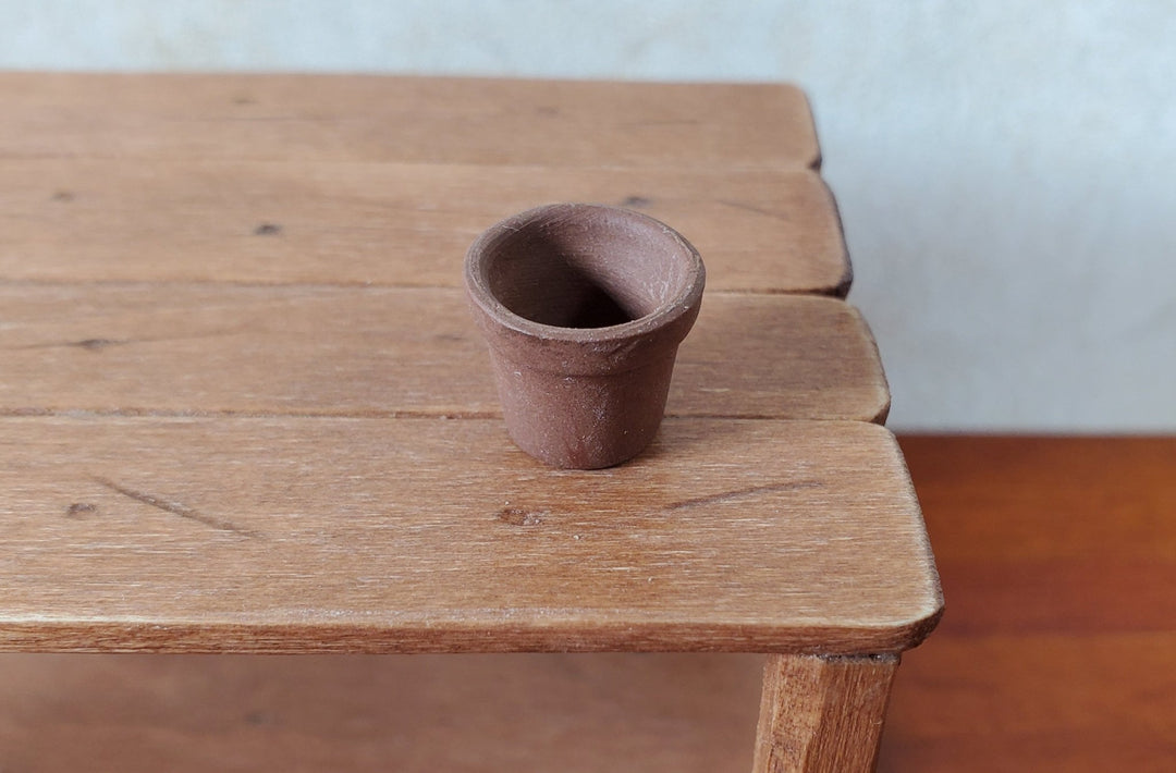 Dollhouse Small Darker Color Terra Cotta Pot 1:12 Scale Miniature - MiniatureCrush