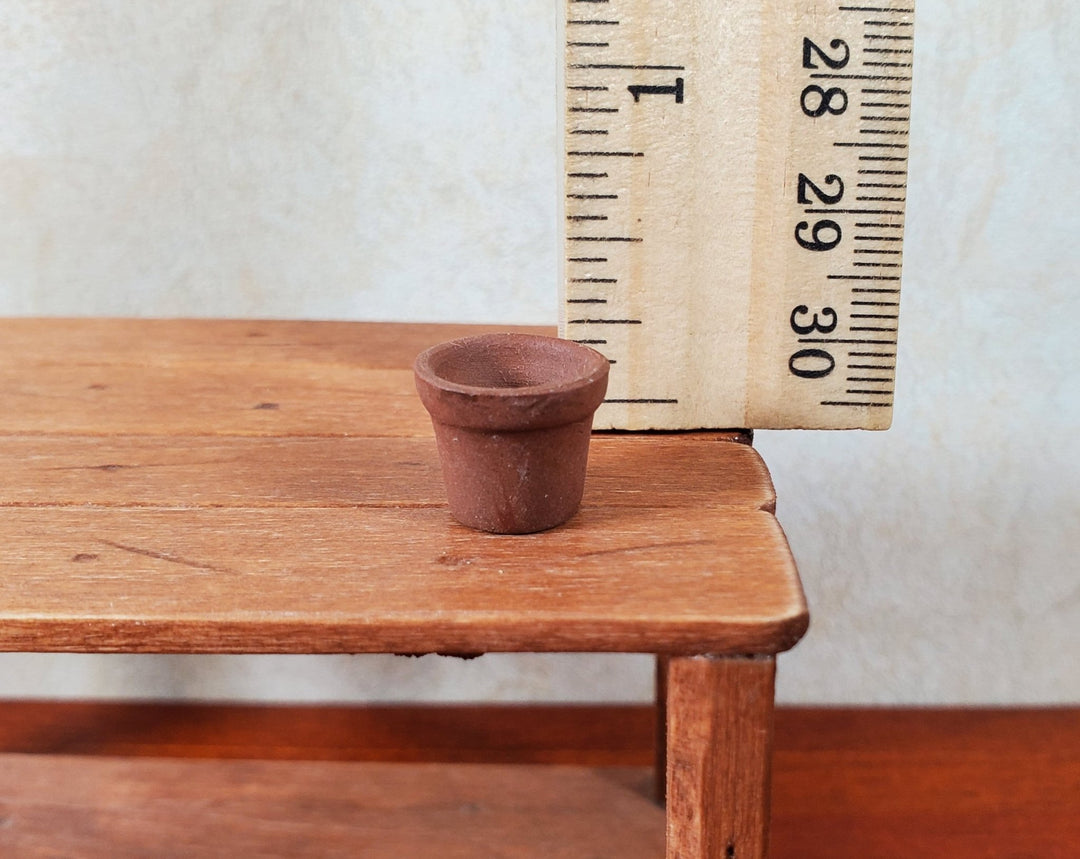 Dollhouse Small Darker Color Terra Cotta Pot 1:12 Scale Miniature - MiniatureCrush