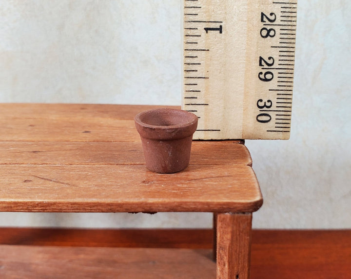 Dollhouse Small Darker Color Terra Cotta Pot 1:12 Scale Miniature - MiniatureCrush