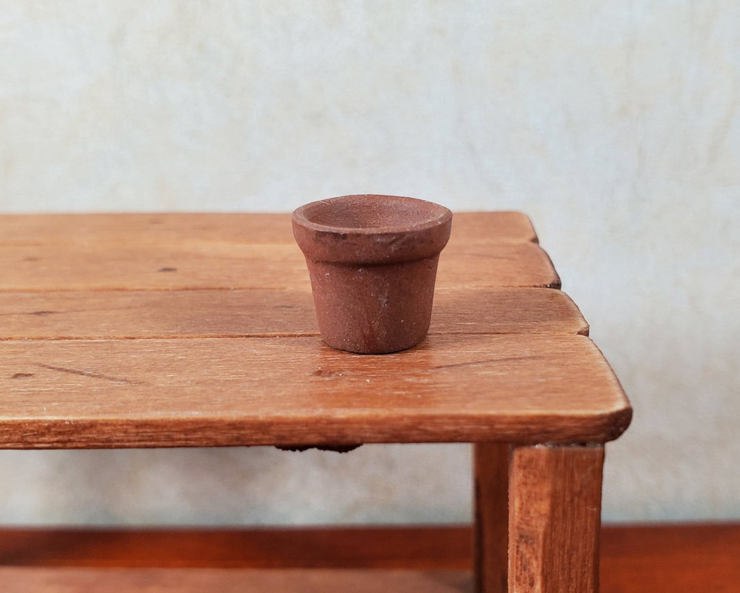 Dollhouse Small Darker Color Terra Cotta Pot 1:12 Scale Miniature - MiniatureCrush