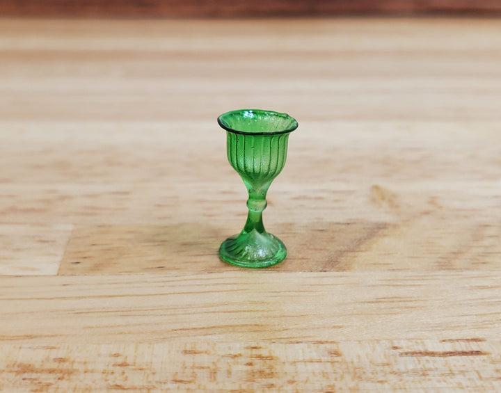 Dollhouse Small Fancy Green Water or Wine Glass 1:12 Scale Miniature - MiniatureCrush