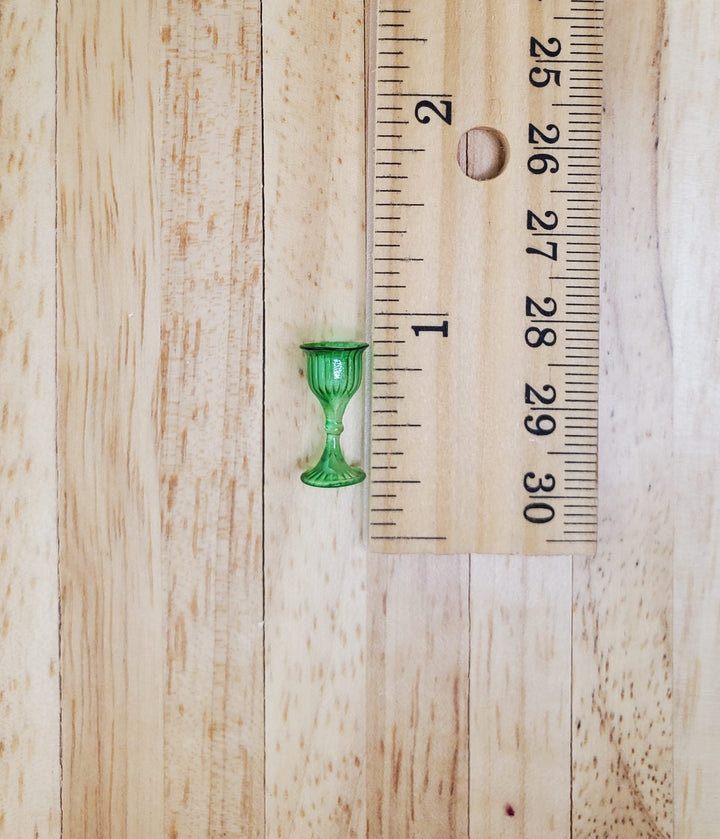 Dollhouse Small Fancy Green Water or Wine Glass 1:12 Scale Miniature - MiniatureCrush