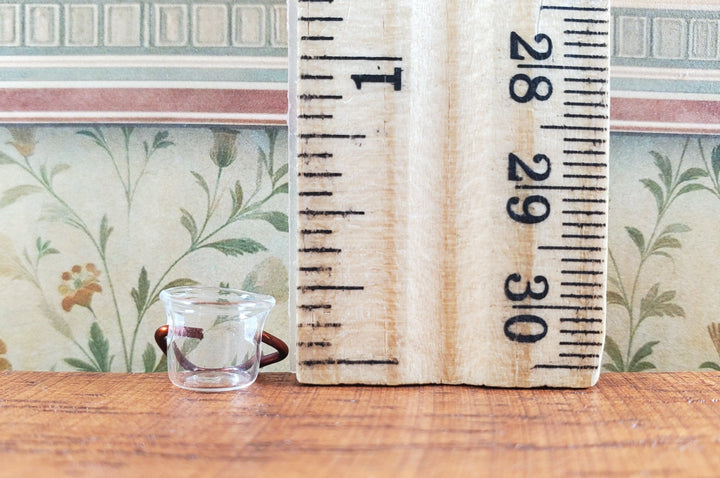 Dollhouse Small Glass Bucket with Handle 1:12 Scale Miniature Kitchen - MiniatureCrush