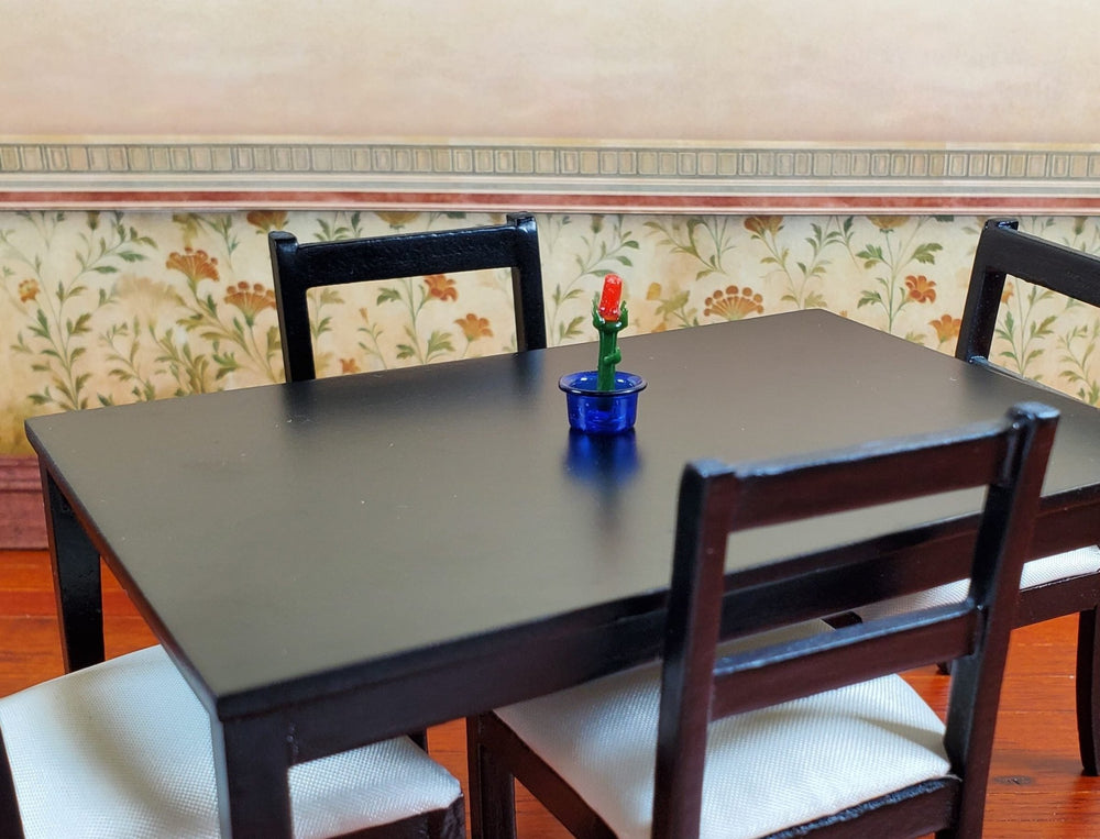 Dollhouse Small Glass Rose Centerpiece Sculpture 1:12 Scale Miniature - MiniatureCrush