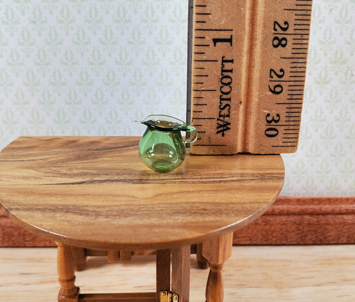 Dollhouse Small Green Glass Pitcher 1:12 Scale Miniature Kitchen - MiniatureCrush