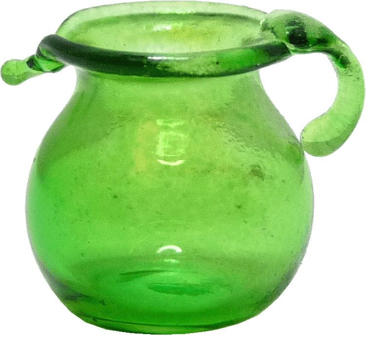Dollhouse Small Green Glass Pitcher 1:12 Scale Miniature Kitchen - MiniatureCrush