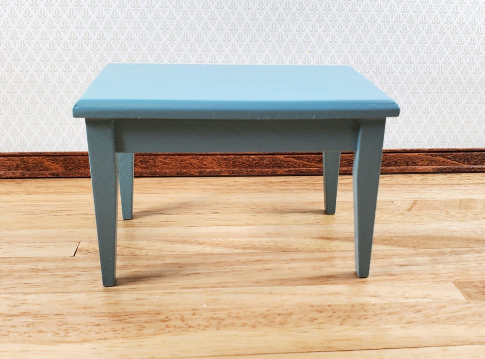 Dollhouse Small Kitchen or Dining Room Table Blue/Gray 1:12 Scale Miniature - Miniature Crush