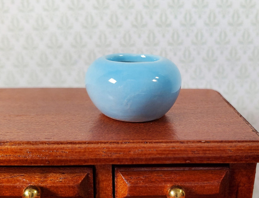 Dollhouse Small Light Blue Ceramic Vase 1:12 Scale Miniature - MiniatureCrush