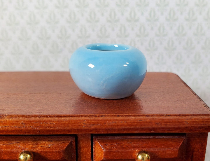 Dollhouse Small Light Blue Ceramic Vase 1:12 Scale Miniature - MiniatureCrush