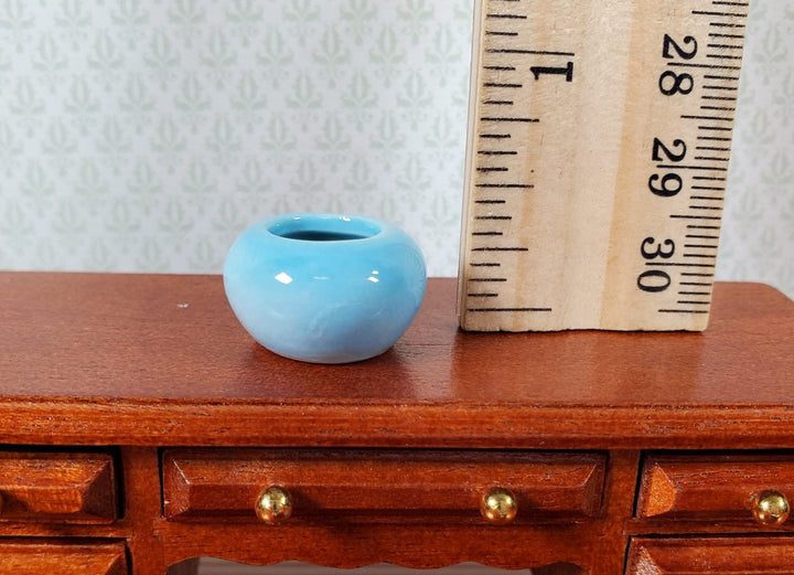 Dollhouse Small Light Blue Ceramic Vase 1:12 Scale Miniature - MiniatureCrush