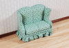 Dollhouse Small Loveseat Sofa Sage Green 1:12 Scale Miniature Furniture