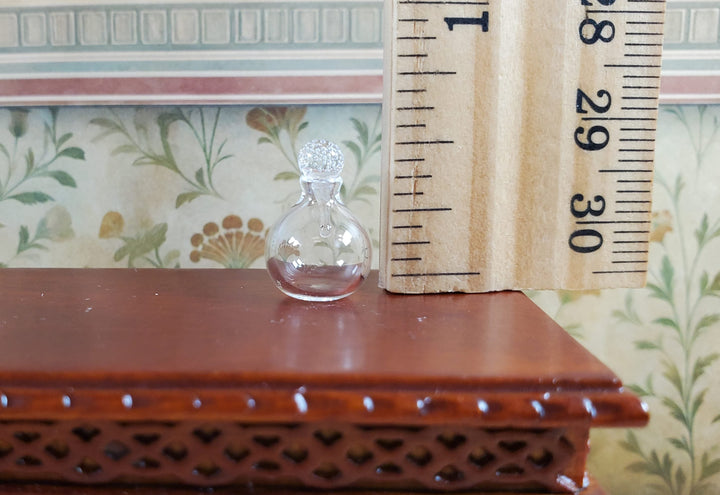 Dollhouse Small Round Bottom Jar with Fancy Stopper 1:12 Scale Miniature - MiniatureCrush