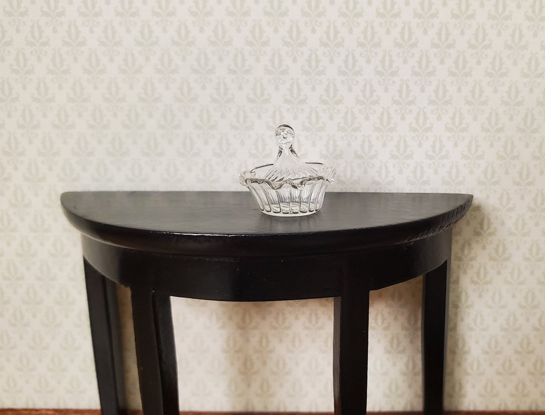 Dollhouse Small Round Dish with Lid Ribbed 1:12 Scale Miniature - MiniatureCrush