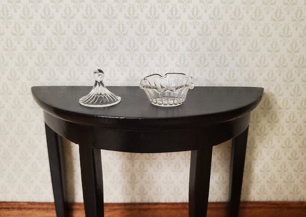 Dollhouse Small Round Dish with Lid Ribbed 1:12 Scale Miniature - MiniatureCrush