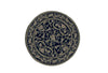 Dollhouse Small Round Rug Fabric Black Floral 1:12 Scale Miniature 4