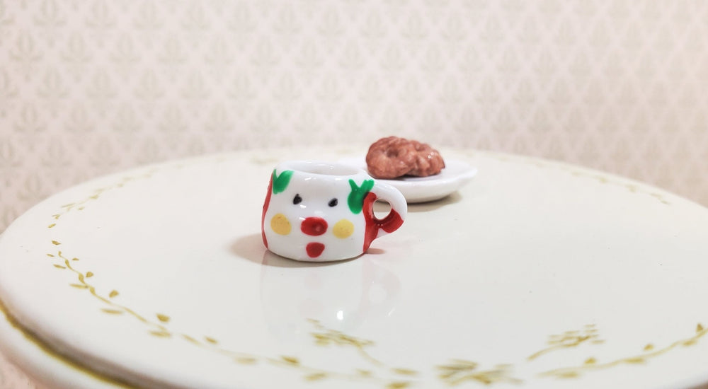 Dollhouse Small Santa Mug Coffee Tea Cup Ceramic 1:12 Scale Miniature Dish - MiniatureCrush