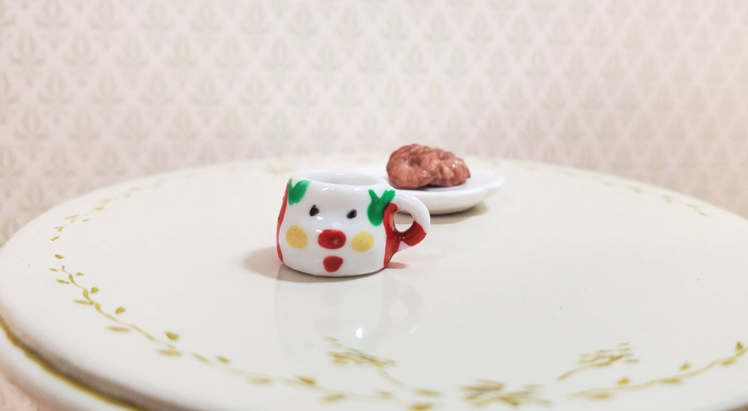 Dollhouse Small Santa Mug Coffee Tea Cup Ceramic 1:12 Scale Miniature Dish - MiniatureCrush