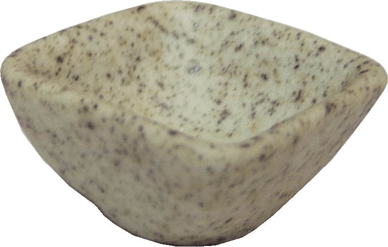 Dollhouse Small Square Graniteware Ceramic Bowl 1:12 Scale Miniature Dish - MiniatureCrush