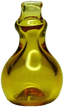 Dollhouse Small Yellow Glass Onion Jar or Vase 1:12 Scale Miniature - MiniatureCrush