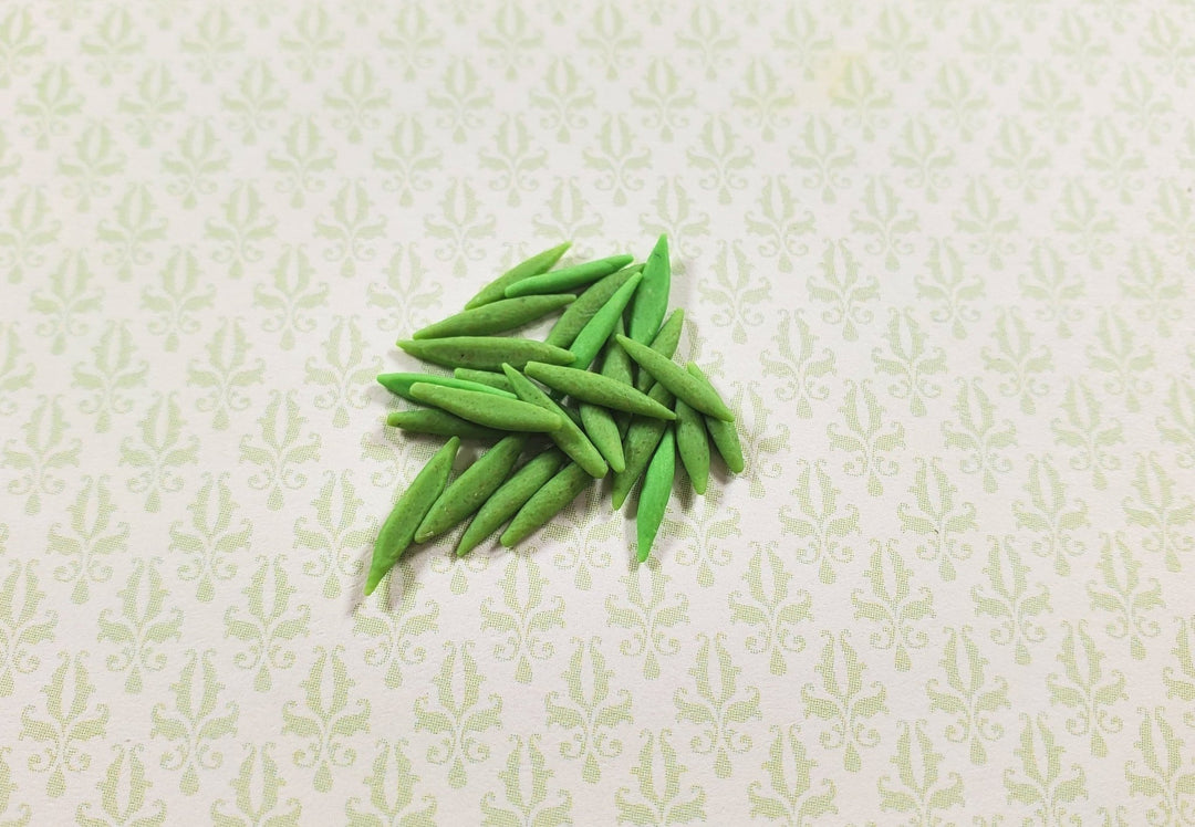 Dollhouse Snow Peas Set of 25 1:12 Scale Miniature Food Kitchen Groceries - MiniatureCrush