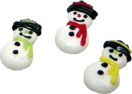Dollhouse Snowman Cookies Set of 3 1:12 Scale Miniature Dessert Food Bakery - MiniatureCrush