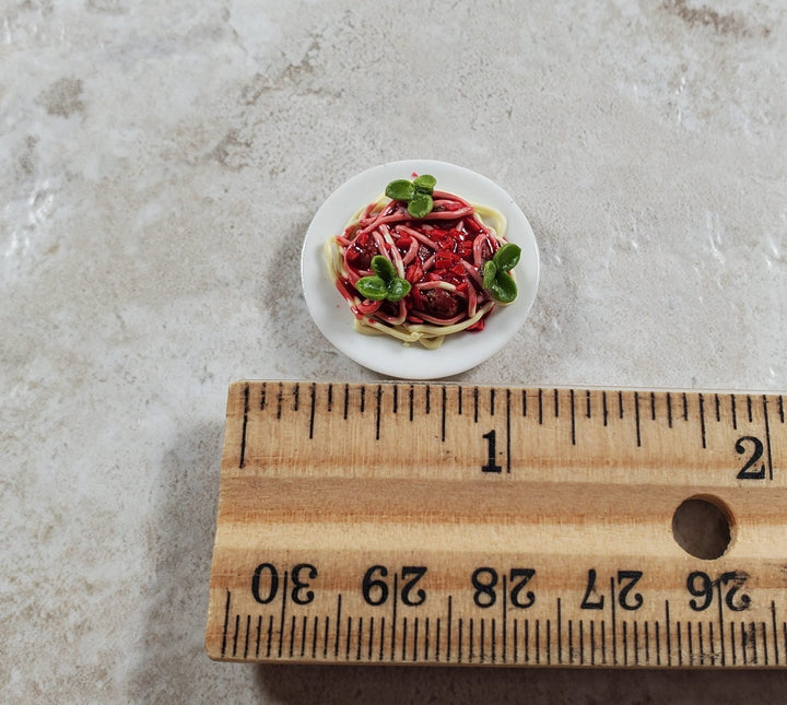 Dollhouse Spaghetti with Basil 1:12 Scale Miniature Kitchen Food - MiniatureCrush