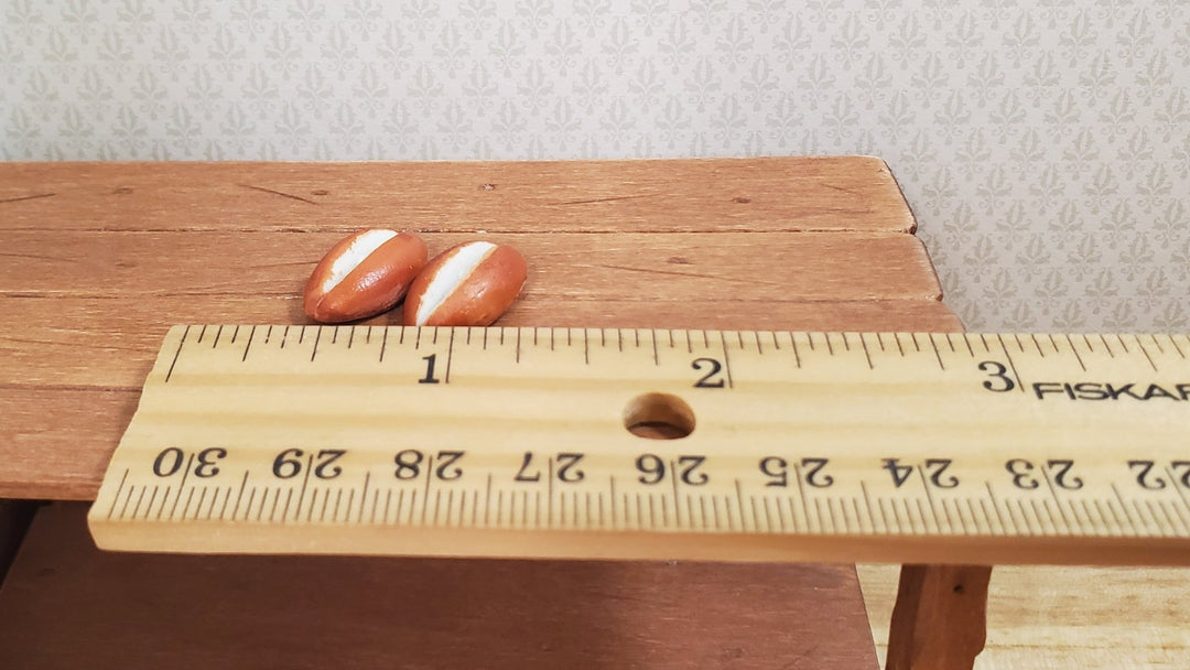 Dollhouse Split Crust Bread Loaf 2 Pieces 1:12 Scale Miniature Food Kitchen - MiniatureCrush