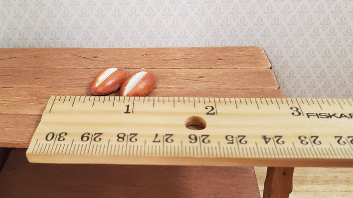 Dollhouse Split Crust Bread Loaf 2 Pieces 1:12 Scale Miniature Food Kitchen - MiniatureCrush