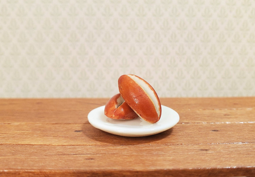 Dollhouse Split Crust Bread Loaf 2 Pieces 1:12 Scale Miniature Food Kitchen - MiniatureCrush